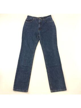 Valentino mid-rise medium wash straight leg all cotton jeans Designer Denim